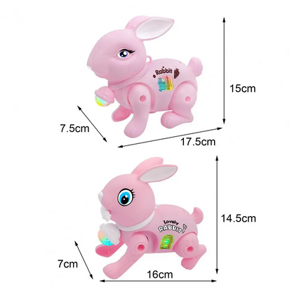 Electric Walking Rabbit Toy with Music & LED for Kids
