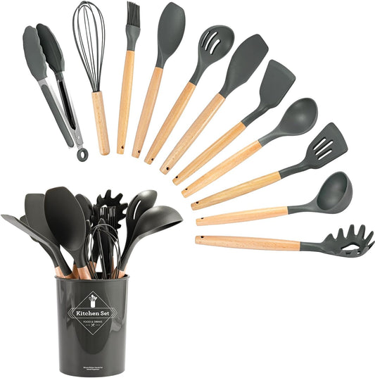 12 Pcs Silicon Material Cooking Utensils Set